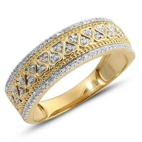Luxury Meets Affordability – Jewelry Sale Live Now 14KY 0.20CTW FANCY DIAMOND 3/4 BAND
