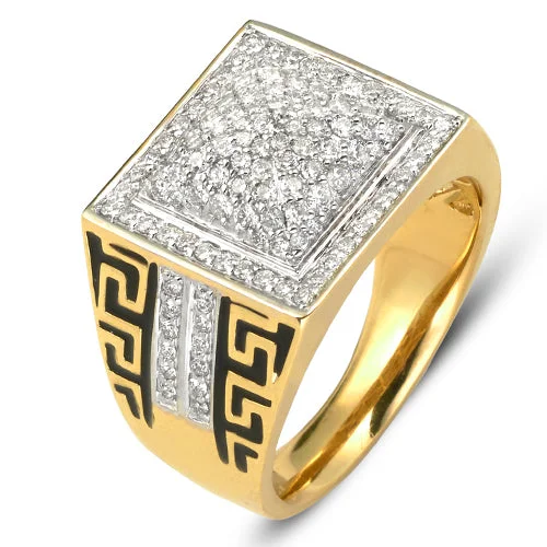 Luxury Jewelry At Unbeatable Discounts 14KY 1.35CTW DIAMOND MENS SQUARE DOME RING - BLACK Luxury Jewelry At Unbeatable Discounts 14KY 1.35CTW DIAMOND MENS SQUARE DOME RING - BLACK