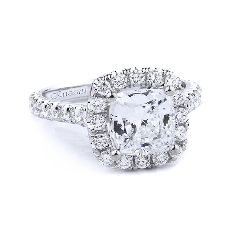 Unique Jewelry Designs Now At Discounted Rates 18K White Gold Halo Cushion Diamond Engagement Ring Unique Jewelry Designs Now At Discounted Rates 18K White Gold Halo Cushion Diamond Engagement Ring