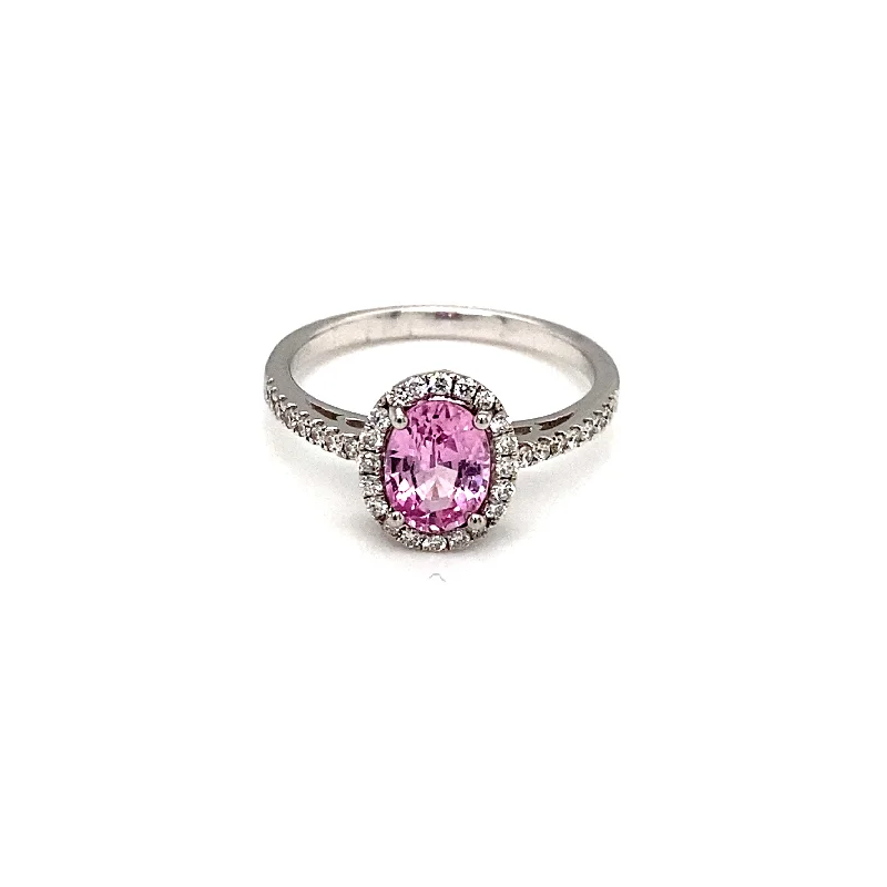 Accessorize For Less – Luxury Jewelry At Affordable Prices 18K White Gold Pink Sapphire and Diamond Ring Accessorize For Less – Luxury Jewelry At Affordable Prices 18K White Gold Pink Sapphire and Diamond Ring