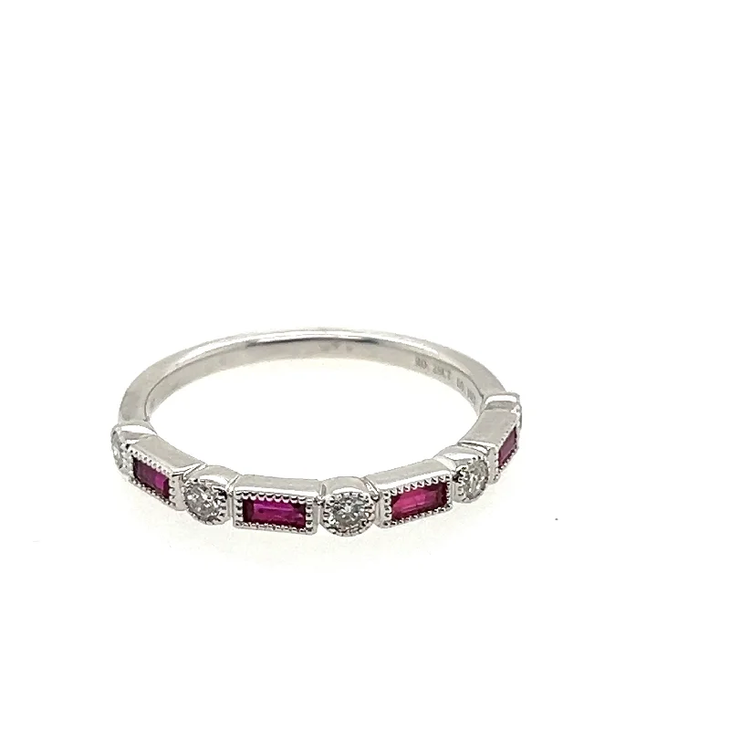 Clearance Sale On High-End Jewelry Collections 18K White Gold Ruby and Diamond Ring Clearance Sale On High-End Jewelry Collections 18K White Gold Ruby and Diamond Ring