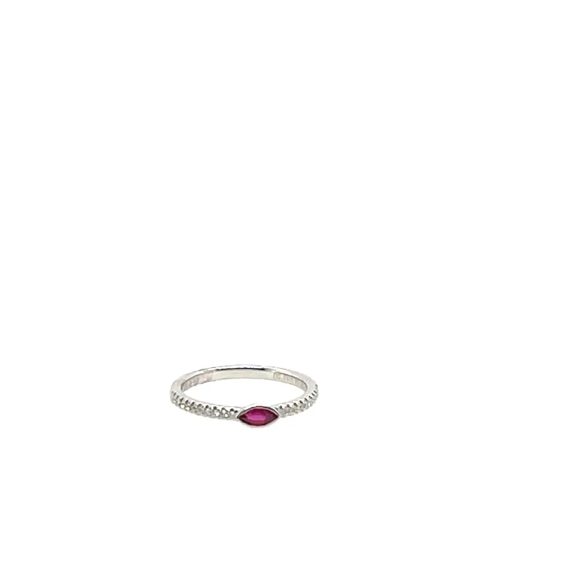 Eco-Friendly Sustainable Jewelry For Conscious Buyers 18K White Gold Ruby and Diamond Ring Eco-Friendly Sustainable Jewelry For Conscious Buyers 18K White Gold Ruby and Diamond Ring