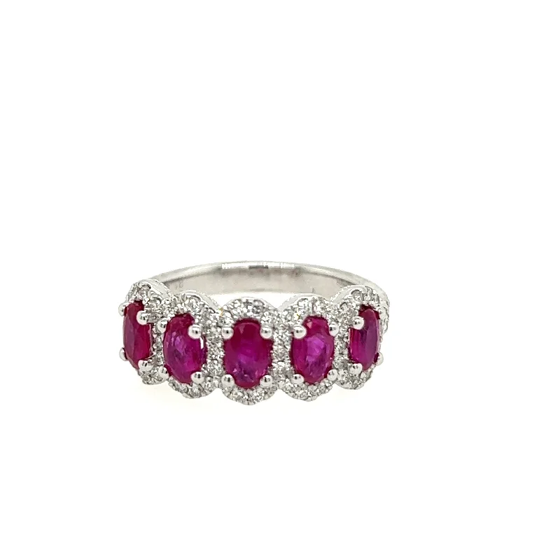 Limited Stock On Premium Jewelry At Low Prices 18K White Gold Ruby and Diamond Ring Limited Stock On Premium Jewelry At Low Prices 18K White Gold Ruby and Diamond Ring