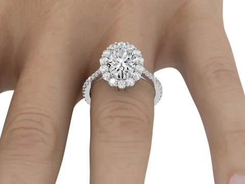 Shop Fine Jewelry With Exclusive Savings 2.33ct Oval with Oversized Halo