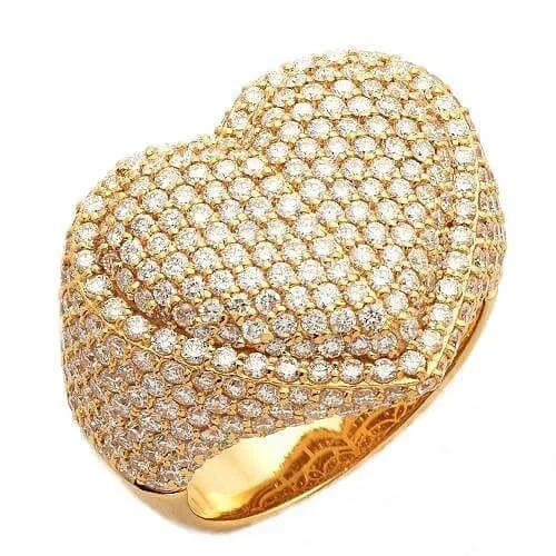 Limited-Time Offer On Premium Jewelry Collections 5.50 CTTW DIAMOND CHUNKY BUBBLE HEART RING Limited-Time Offer On Premium Jewelry Collections 5.50 CTTW DIAMOND CHUNKY BUBBLE HEART RING