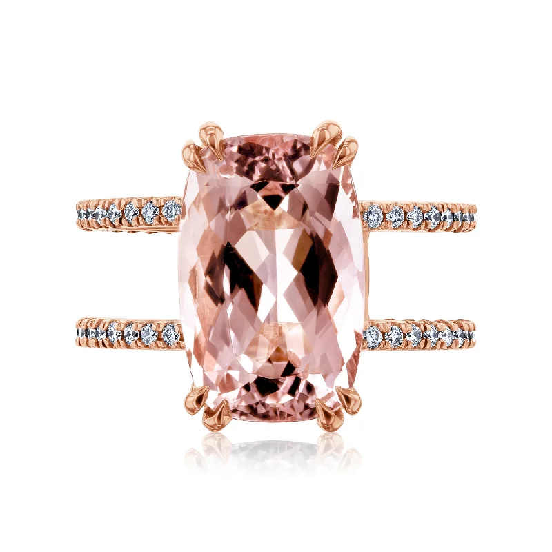 Dazzle With Discounts – Shop Jewelry On Sale 6ct.tw Morganite Parallel Double Band Ring