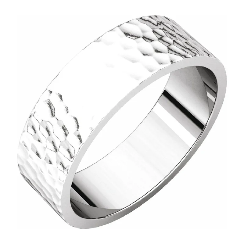 Exclusive Jewelry Bundles At Discounted Prices 6mm 14K White Gold Hammered Flat Standard Fit Band Exclusive Jewelry Bundles At Discounted Prices 6mm 14K White Gold Hammered Flat Standard Fit Band