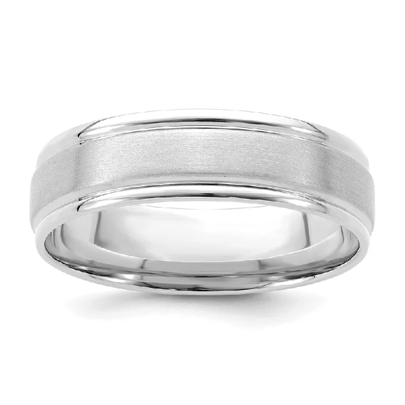 Discounted Luxury Jewelry – Shine Without The Splurge 6mm 14K White or Yellow Gold Brushed Standard Grooved Comfort Fit Band Discounted Luxury Jewelry – Shine Without The Splurge 6mm 14K White or Yellow Gold Brushed Standard Grooved Comfort Fit Band