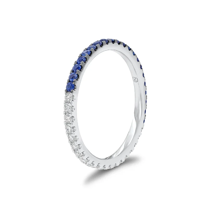 Personalized Jewelry Sale – Meaningful Gifts At Great Prices Diamond & Sapphire “Two-Tone” Stacking Ring