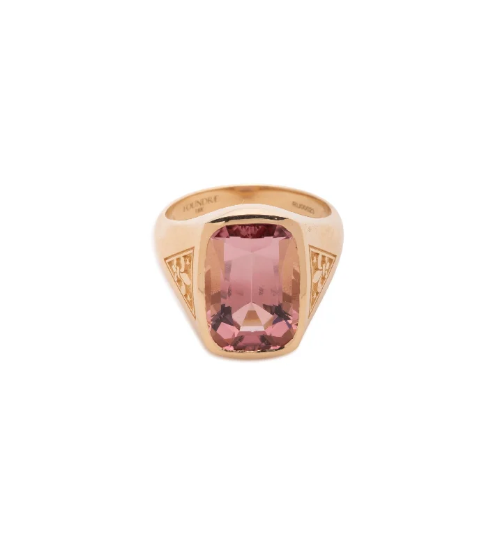 Shop Trending Jewelry With Exclusive Savings 8.48 ct Pink Tourmaline - Internal Compass : One of A Kind Gemstone Ring