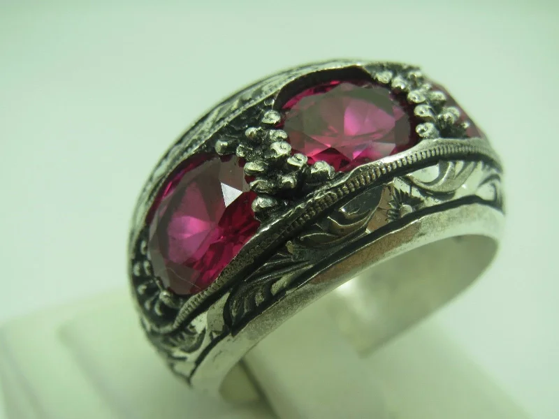 Exclusive Jewelry Discounts – Shop Now For Savings Turkish Handmade Jewelry 925 Sterling Silver Ruby Stone Mens Rings