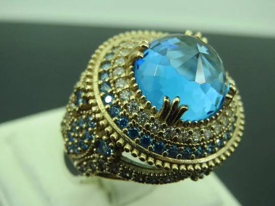 Discounted Jewelry For A Glamorous Look Turkish Handmade Jewelry 925 Sterling Silver Aquamarine Stone Womens Ring