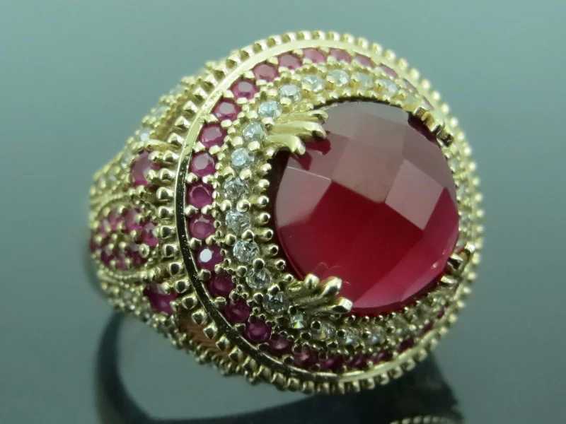 Get Your Favorite Jewelry At The Best Price Turkish Handmade Jewelry 925 Sterling Silver Ruby Stone Ladies Rings