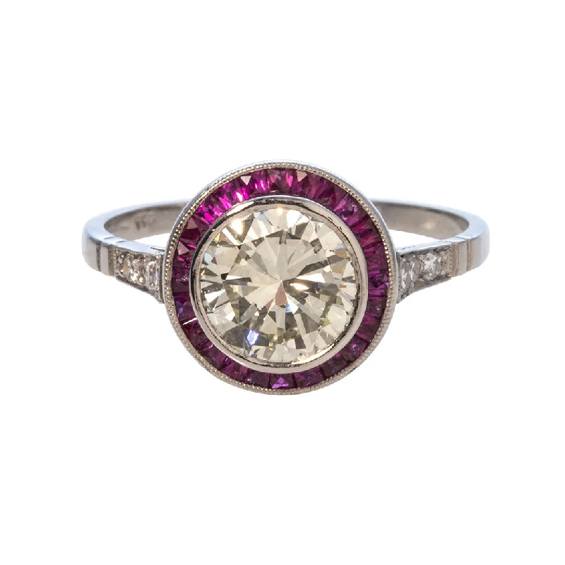 The Ultimate Jewelry Sale – Shop Premium Styles Art Deco 1.88ct Round Brilliant Diamond & Ruby Platinum Ring The Ultimate Jewelry Sale – Shop Premium Styles Art Deco 1.88ct Round Brilliant Diamond & Ruby Platinum Ring
