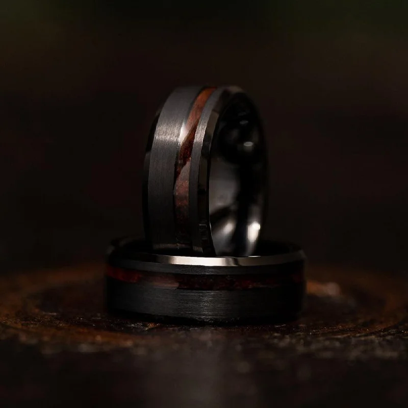 Stunning Jewelry Pieces At The Lowest Prices Ever "Artemis" Ironwood x Black Tungsten Ring Stunning Jewelry Pieces At The Lowest Prices Ever "Artemis" Ironwood x Black Tungsten Ring