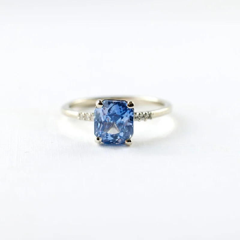 Luxury Jewelry Now At Special Promotional Rates Ashia Ring - 2.04 Carat Pastel Periwinkle Square Radiant Sapphire Luxury Jewelry Now At Special Promotional Rates Ashia Ring - 2.04 Carat Pastel Periwinkle Square Radiant Sapphire