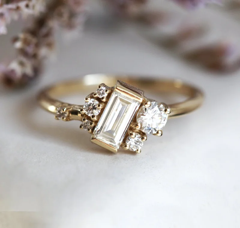 Discover Unique Jewelry With Special Limited-Time Offers Veronica Baguette Diamond Cluster Ring