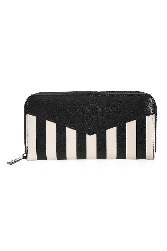 Beetleghost Black & White Striped Wallet