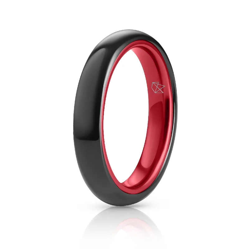 The Perfect Jewelry Piece At The Perfect Discount Black Ceramic Ring - Resilient Red - 4MM The Perfect Jewelry Piece At The Perfect Discount Black Ceramic Ring - Resilient Red - 4MM