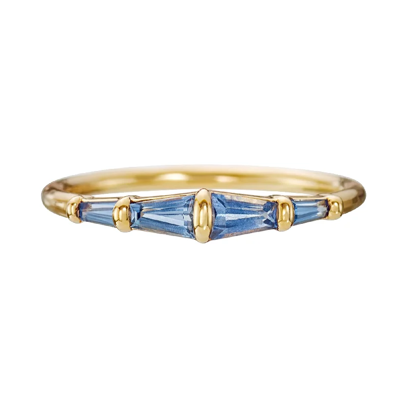 Grab Stylish Jewelry Before The Sale Ends Blue Sapphire Tapered Baguette Gold Bar Ring Grab Stylish Jewelry Before The Sale Ends Blue Sapphire Tapered Baguette Gold Bar Ring