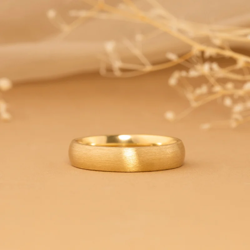 Elegant Jewelry, Affordable Luxury – Shop Now Brushed 14k Gold Wedding Band, Sofia