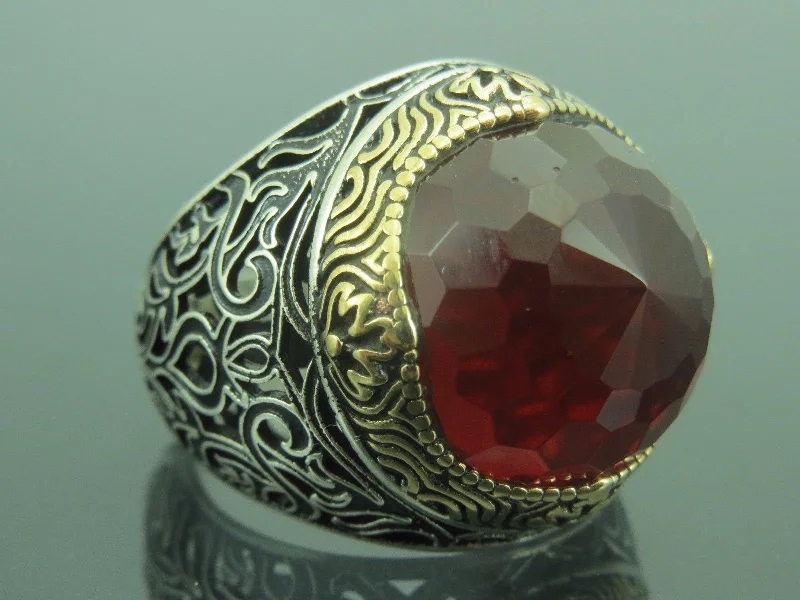 Celebrate Every Occasion With Sparkling Savings Turkish Handmade Jewelry 925 Sterling Silver Ruby Stone Mens Rings Celebrate Every Occasion With Sparkling Savings Turkish Handmade Jewelry 925 Sterling Silver Ruby Stone Mens Rings