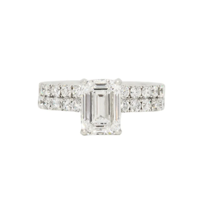 Seasonal Jewelry Sale – Upgrade Your Style Today Custom 2 Carat VVS Emerald Cut Engagement Ring and Wedding Band 18k Gold Set Seasonal Jewelry Sale – Upgrade Your Style Today Custom 2 Carat VVS Emerald Cut Engagement Ring and Wedding Band 18k Gold Set