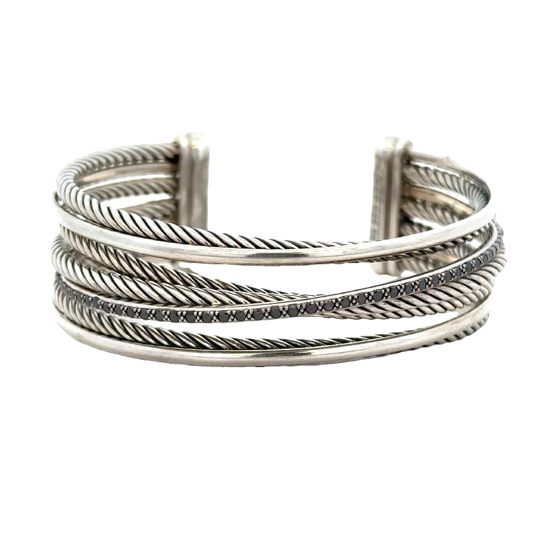 Timeless Jewelry Styles At Wallet-Friendly Prices David Yurman Black Diamond Cuff Bracelet in Sterling Silver Timeless Jewelry Styles At Wallet-Friendly Prices David Yurman Black Diamond Cuff Bracelet in Sterling Silver