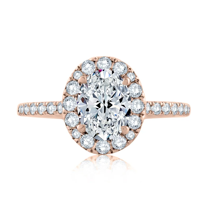 Shop Trending Jewelry With Exclusive Savings Diamond Halo Semi Mount Ring | 14k Rose (1.50ct Head) Shop Trending Jewelry With Exclusive Savings Diamond Halo Semi Mount Ring | 14k Rose (1.50ct Head)