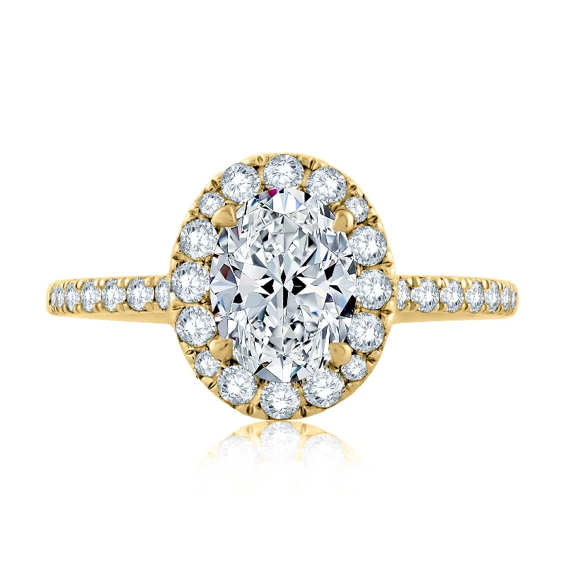 Special Deals On Handcrafted And Designer Jewelry Diamond Halo Semi Mount Ring | 14k Yellow (1.50ct Head) Special Deals On Handcrafted And Designer Jewelry Diamond Halo Semi Mount Ring | 14k Yellow (1.50ct Head)