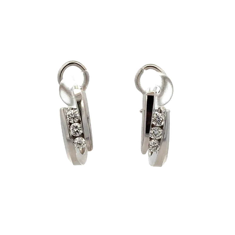 Shop Dazzling Jewelry With Special Promotional Discounts Diamond Huggie Earrings in White Gold Shop Dazzling Jewelry With Special Promotional Discounts Diamond Huggie Earrings in White Gold