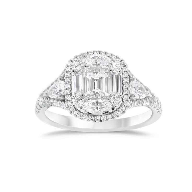 Affordable Gold-Plated Jewelry For Modern Fashion Diamond Mixed Cuts Engagement Ring Affordable Gold-Plated Jewelry For Modern Fashion Diamond Mixed Cuts Engagement Ring