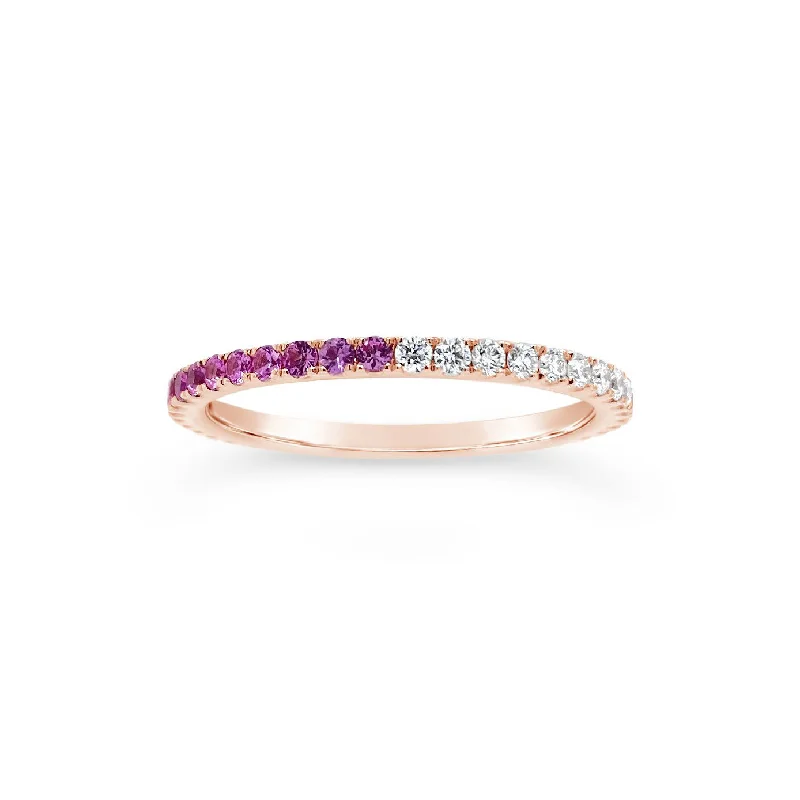 Special Jewelry Deals – Upgrade Your Collection Gradient Diamond & Pink Sapphire Eternity Ring