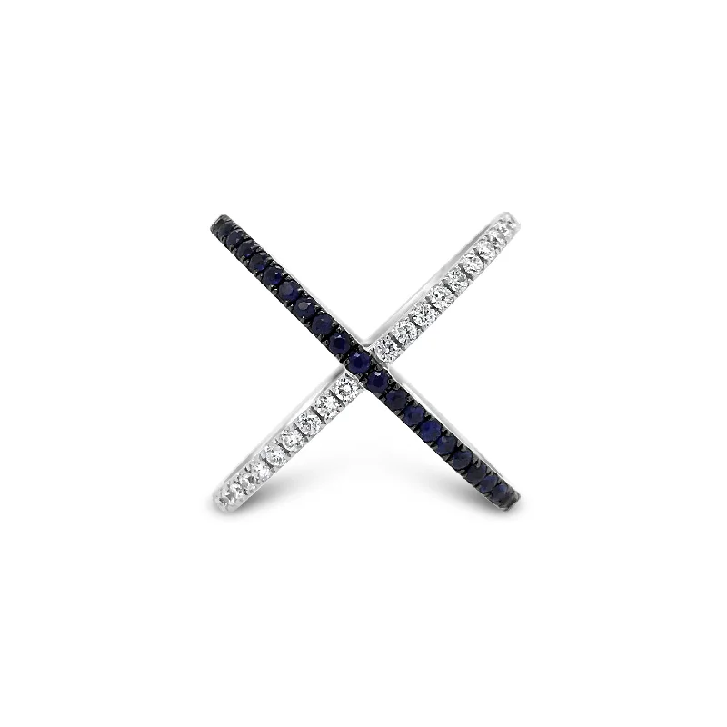 Special Sale On Handcrafted Jewelry – Shop Today Diamond & Sapphire X Ring