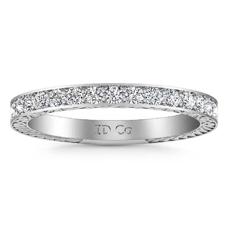 Handmade Pearl Jewelry For Timeless Elegance Diamond Wedding Band Arabesque 0.36 Cts 14K White Gold Handmade Pearl Jewelry For Timeless Elegance Diamond Wedding Band Arabesque 0.36 Cts 14K White Gold