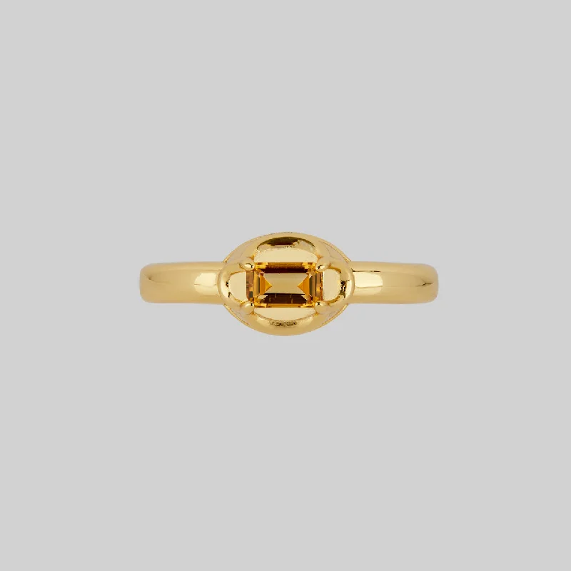 Breathtaking Jewelry At Limited-Time Savings ELIZABETH. Citrine Tudor Ring - Gold