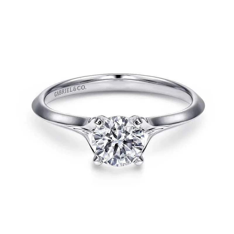 Limited-Stock Jewelry Sale – Once It's Gone, It's Gone Ellis - 14K White Gold Round Diamond Engagement Ring (Setting Only) Limited-Stock Jewelry Sale – Once It's Gone, It's Gone Ellis - 14K White Gold Round Diamond Engagement Ring (Setting Only)