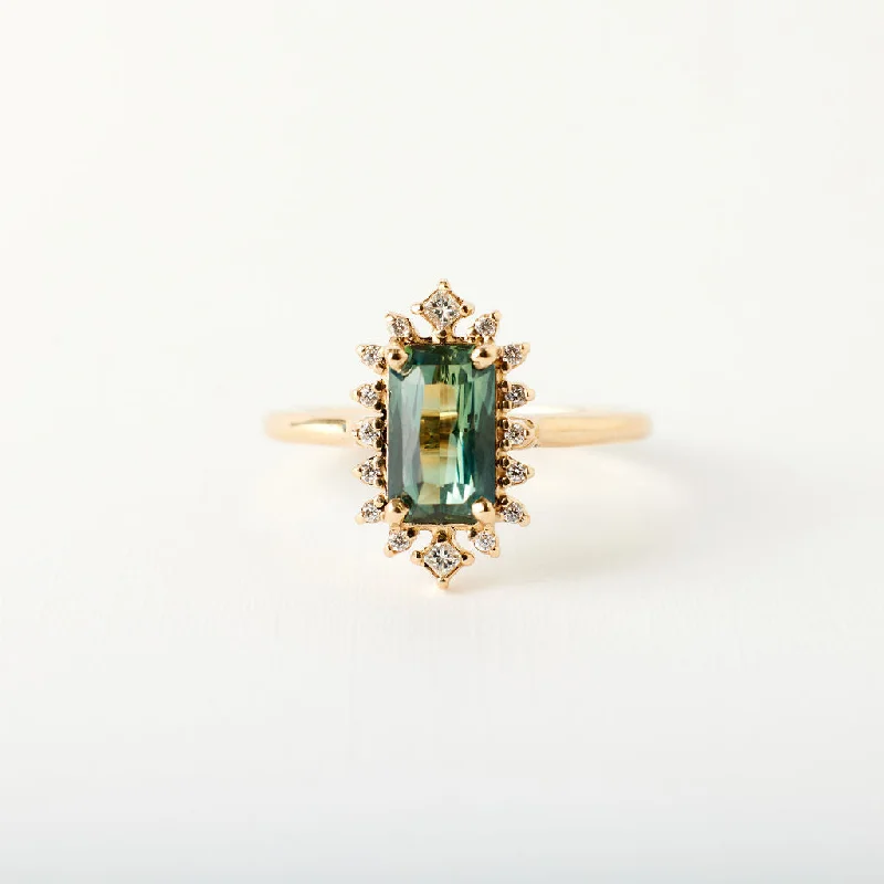 Limited-Time Offer On Premium Jewelry Collections Eloise Ring - 1.53 Carat Teal Radiant Sapphire Limited-Time Offer On Premium Jewelry Collections Eloise Ring - 1.53 Carat Teal Radiant Sapphire