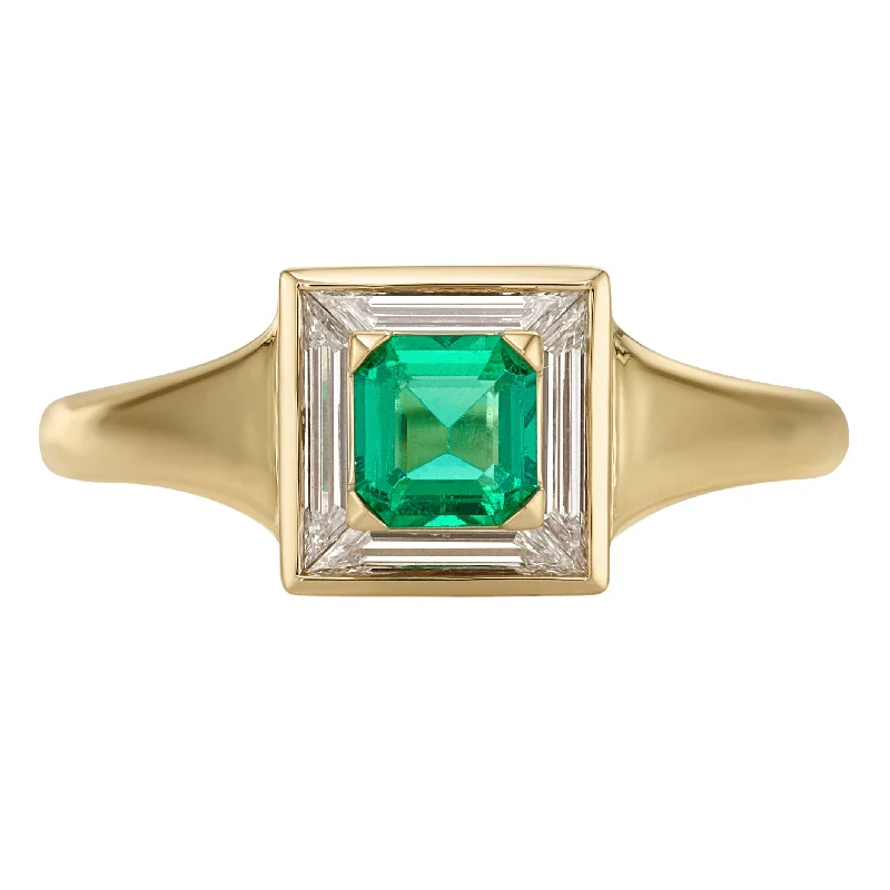 Elegant Jewelry, Exclusive Prices – Shop Now Emerald & Trapeze Diamond Art Deco Ring Elegant Jewelry, Exclusive Prices – Shop Now Emerald & Trapeze Diamond Art Deco Ring