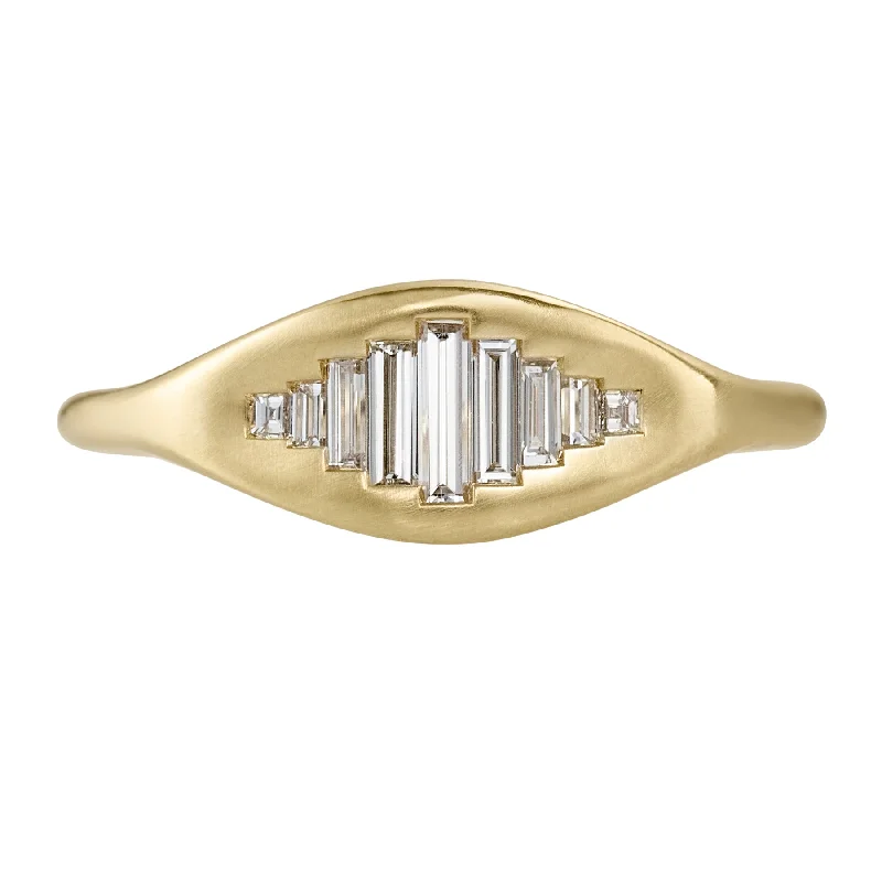 Limited-Stock Jewelry Sale – Shop Before It's Gone Empire Baguette Diamond Matte Gold Ring Limited-Stock Jewelry Sale – Shop Before It's Gone Empire Baguette Diamond Matte Gold Ring