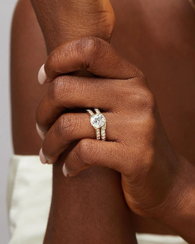Stunning Jewelry At Even More Stunning Prices Evermore Round Moissanite Bride Set
