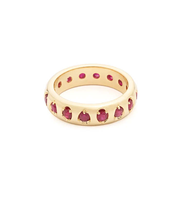 Trending Jewelry Now Available At Exclusive Prices Forever & Always a Pair- Love : Ruby Gemstone Band