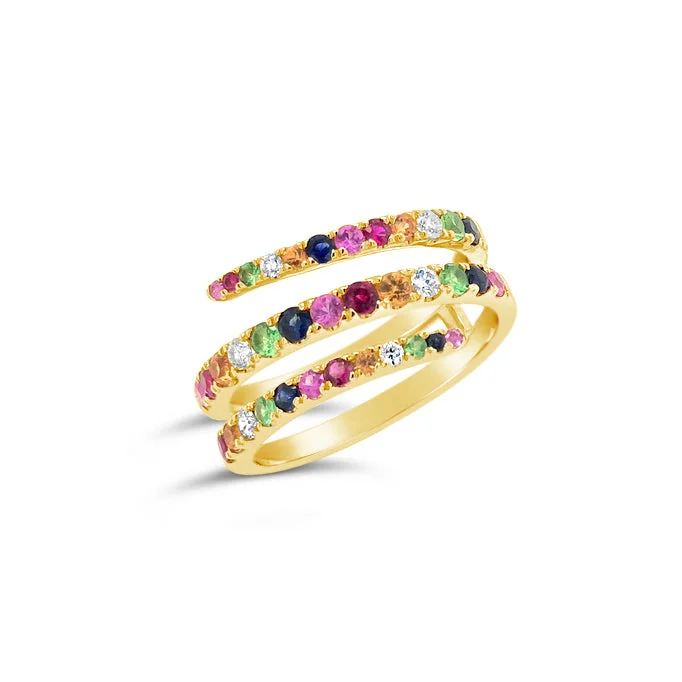 Elegant Designs, Unbeatable Discounts – Shop Jewelry Now Gemstone Swirl Fashion Ring