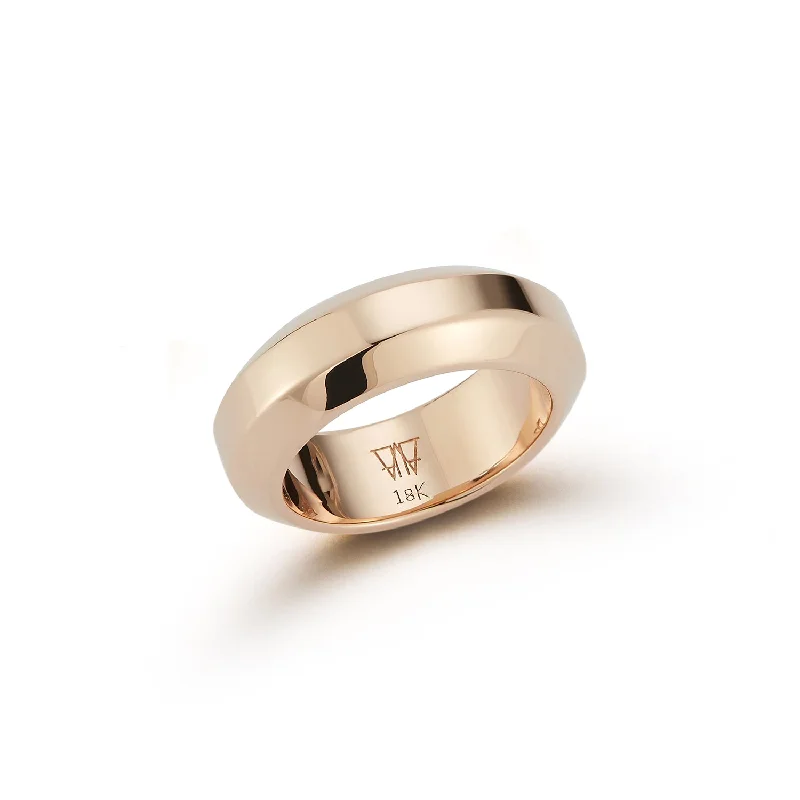 Affordable Luxury Jewelry For Every Occasion GRANT MEN'S 18K ROSE GOLD ANGLED BAND RING Affordable Luxury Jewelry For Every Occasion GRANT MEN'S 18K ROSE GOLD ANGLED BAND RING