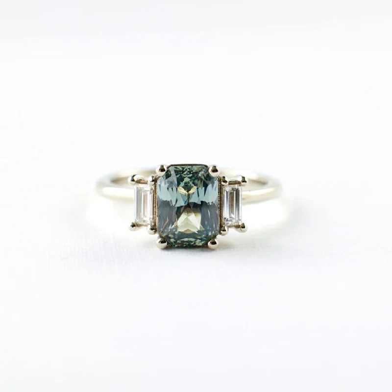 Bohemian-Inspired Jewelry For Free-Spirited Fashion Jacey Ring - 1.89 Carat Minty Light Green Radiant Sapphire Bohemian-Inspired Jewelry For Free-Spirited Fashion Jacey Ring - 1.89 Carat Minty Light Green Radiant Sapphire