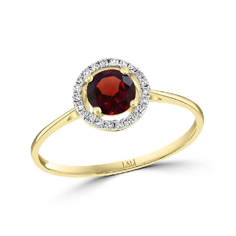 Grab Your Favorite Jewelry At The Lowest Prices January Birthstone Rings: 14K Yellow Gold Diamond And Garnet Halo Ring Grab Your Favorite Jewelry At The Lowest Prices January Birthstone Rings: 14K Yellow Gold Diamond And Garnet Halo Ring