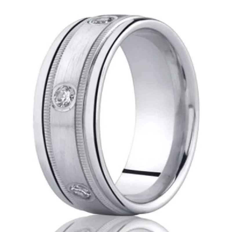 Elegant Jewelry At Unbeatable Offers – Shop Before It's Gone 8mm Men's 950-Platinum Bezel-Set Diamond Wedding Ring Elegant Jewelry At Unbeatable Offers – Shop Before It's Gone 8mm Men's 950-Platinum Bezel-Set Diamond Wedding Ring