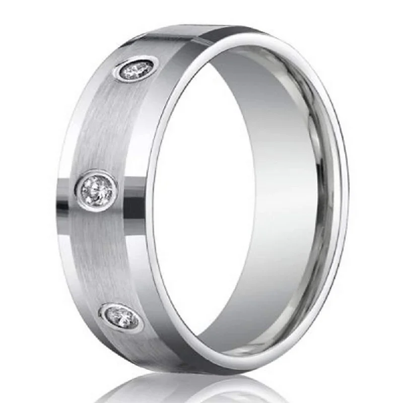 Unmissable Discounts On Timeless Jewelry Pieces 950 Platinum Wedding Ring for Men with Bezel Set Diamonds, 6mm Unmissable Discounts On Timeless Jewelry Pieces 950 Platinum Wedding Ring for Men with Bezel Set Diamonds, 6mm