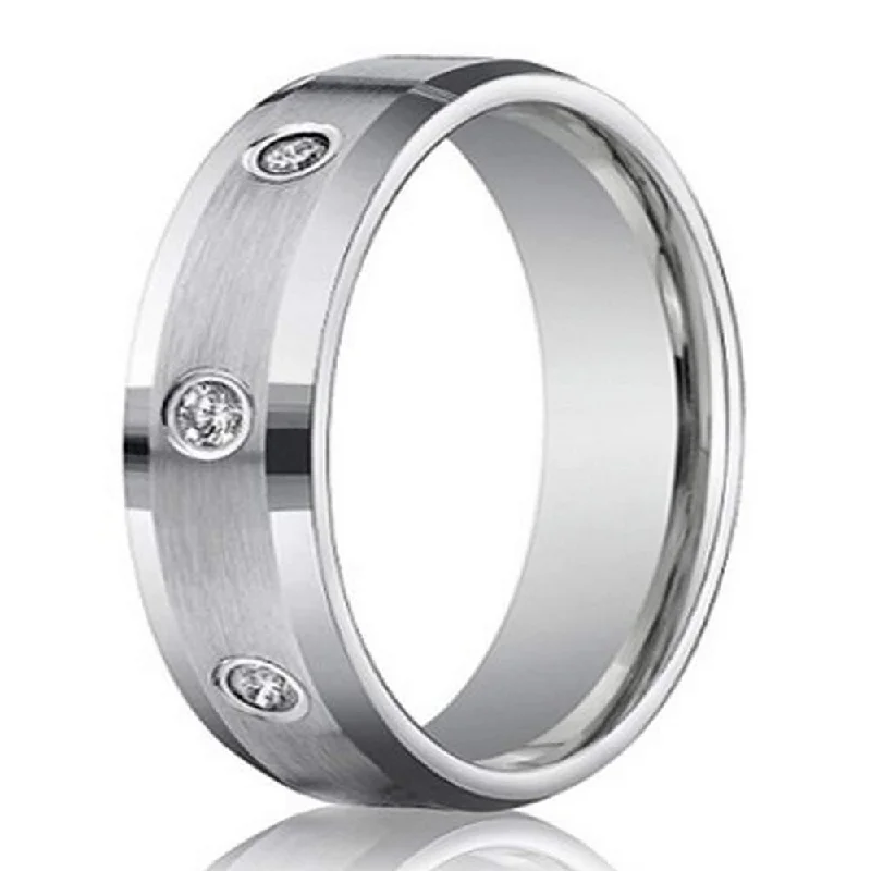 Limited-Time Jewelry Sale – Elegant Styles At Less Men's 6mm 14K White Gold Diamond Wedding Ring 8 Round Cut Diamonds Limited-Time Jewelry Sale – Elegant Styles At Less Men's 6mm 14K White Gold Diamond Wedding Ring 8 Round Cut Diamonds