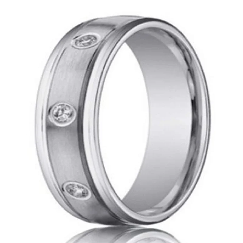 Luxury Jewelry Now At Special Promotional Rates White Gold 14K Designer with 8 Round Diamonds | 4mm Luxury Jewelry Now At Special Promotional Rates White Gold 14K Designer with 8 Round Diamonds | 4mm